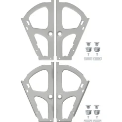 vidaXL Bisagra de cajón flip 2 pcs Plateado 235 x 155 x 30 mm Hierro Best