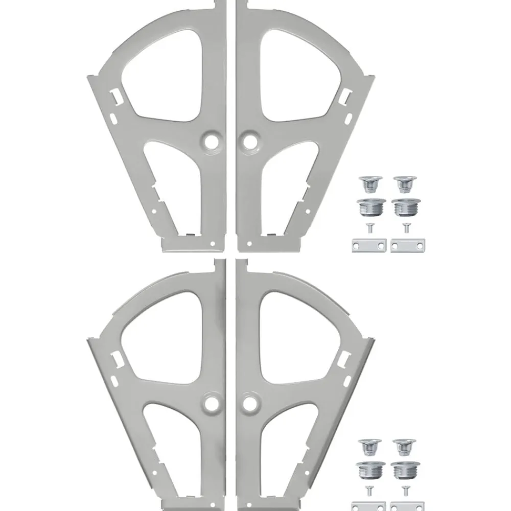 vidaXL Bisagra de cajón flip 2 pcs Plateado 235 x 155 x 30 mm Hierro Best