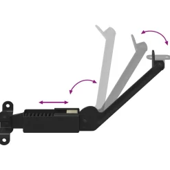 vidaXL Accesorios De Bricolaje-Bisagra de soporte para tapa 2 pcs Negro 192 x 32 x 50 mm Acero