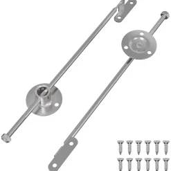 vidaXL Bisagra de tirador 2 pcs Plateado 190 mm Hierro Discount