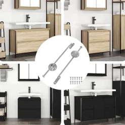 vidaXL Bisagra de tirador 2 pcs Plateado 190 mm Hierro Discount