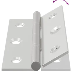 vidaXL Bisagra Liso 2 pcs Plateado 58 x 35 x 1 mm Acero Sale