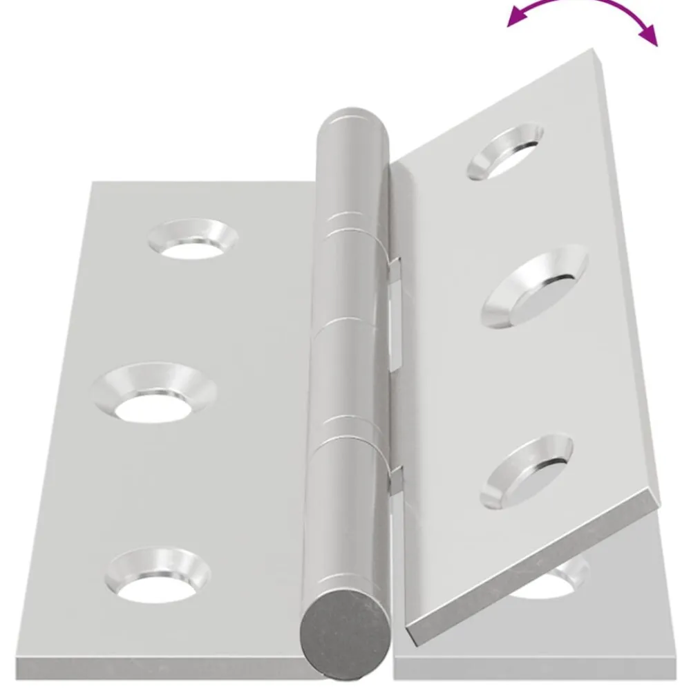vidaXL Bisagra Liso 2 pcs Plateado 58 x 35 x 1 mm Acero Sale