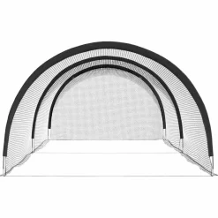 vidaXL Béisbol y Softbol Negro 702 x 369,5 x 243,5 cm Poliéster Best