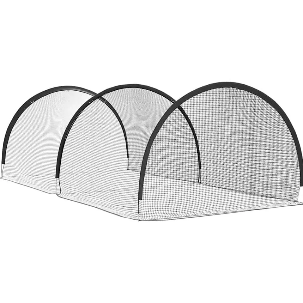 vidaXL Béisbol y Softbol Negro 702 x 369,5 x 243,5 cm Poliéster Best