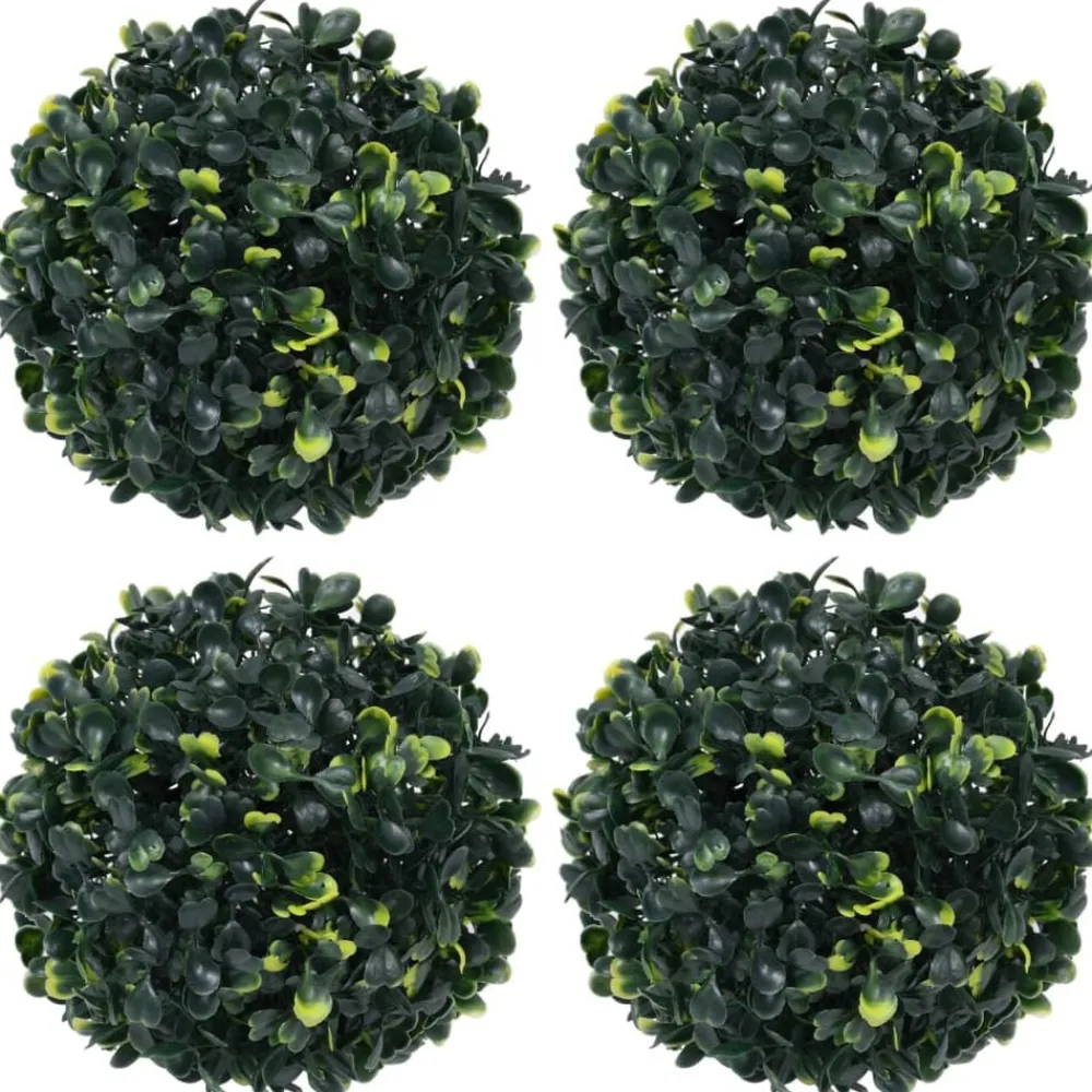 vidaXL Bolas de boj artificial 4 unidades 12 cm Discount