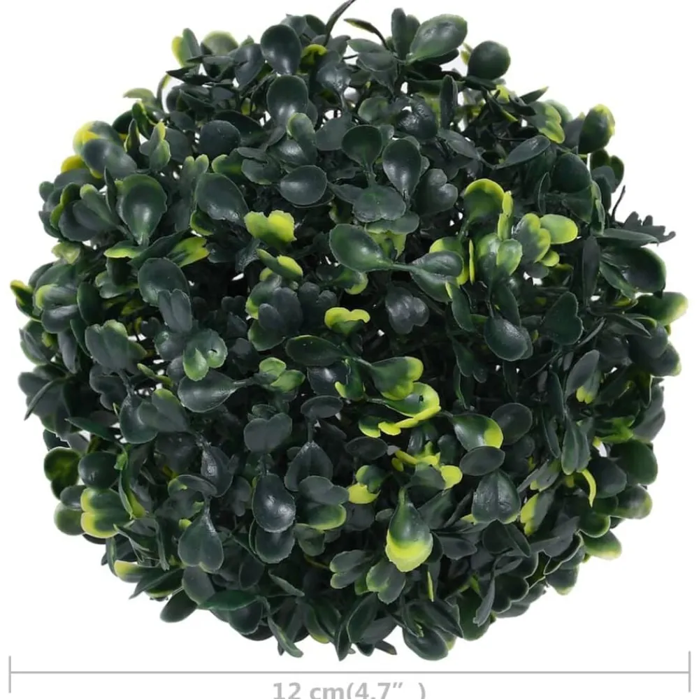 vidaXL Bolas de boj artificial 4 unidades 12 cm Discount