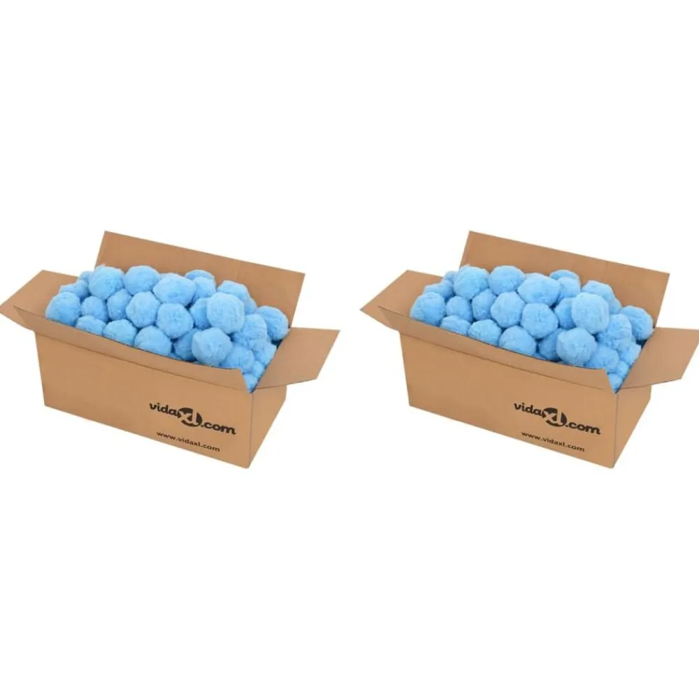 vidaXL Bolas filtro de piscina antibacterias 1400 g polietileno Azul Sale