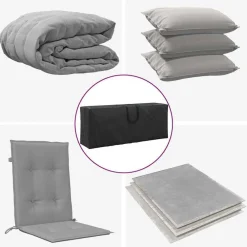vidaXL Bolsa de Almacenamiento Exterior Negro 125 x 32 x 50 cm Online