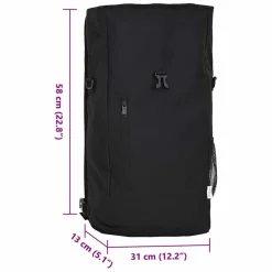 vidaXL Bolsa de bicicleta 31 x 13 x 58 cm Poliéster Negro Clearance