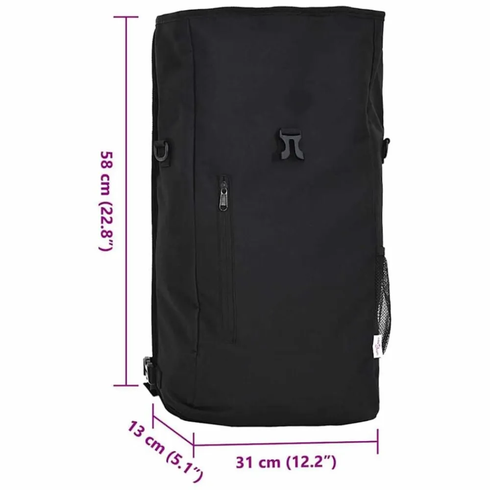 vidaXL Bolsa de bicicleta 31 x 13 x 58 cm Poliéster Negro Clearance