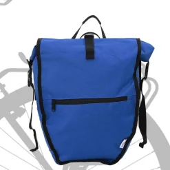 vidaXL Bolsa de bicicleta 32,5 x 17 x 57 cm Poliéster Azul Discount
