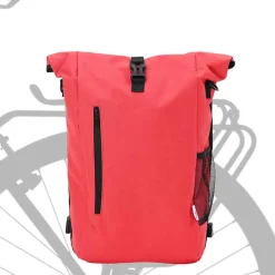 vidaXL Bolsa de bicicleta 31 x 13 x 58 cm Poliéster Rojo New