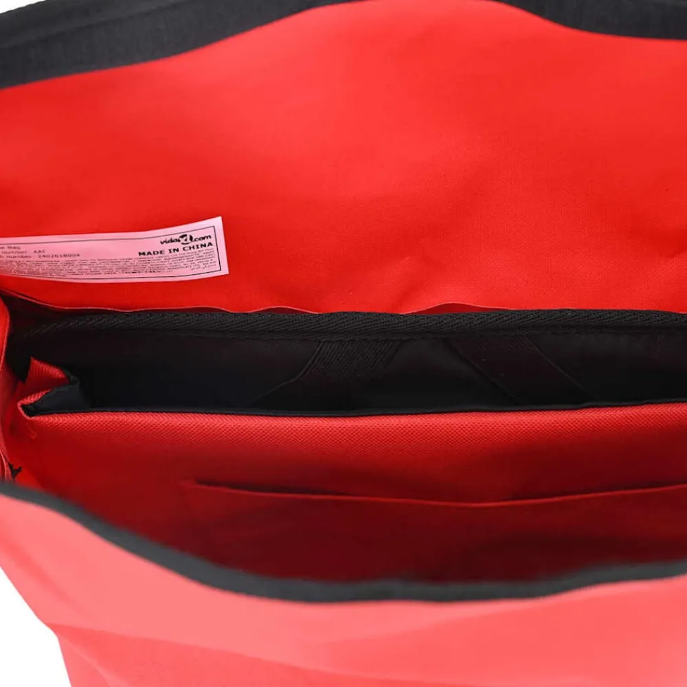 vidaXL Bolsa de bicicleta 31 x 13 x 58 cm Poliéster Rojo New