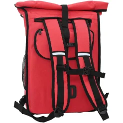 vidaXL Bolsa de bicicleta 31 x 13 x 58 cm Poliéster Rojo New