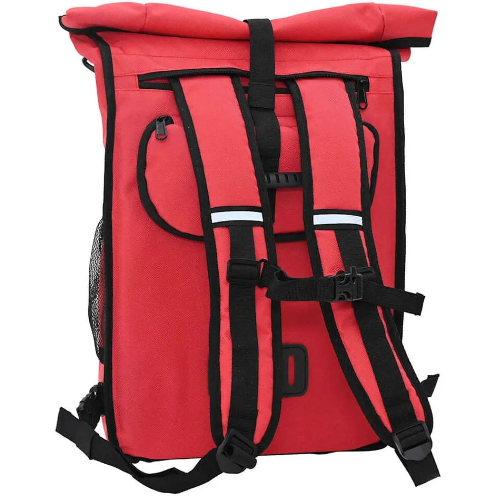 vidaXL Bolsa de bicicleta 31 x 13 x 58 cm Poliéster Rojo New