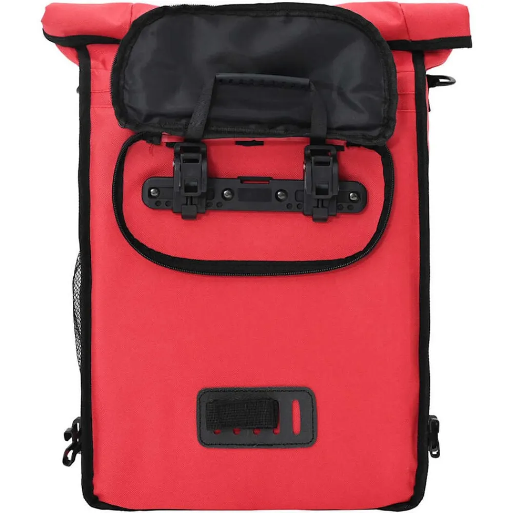 vidaXL Bolsa de bicicleta 31 x 13 x 58 cm Poliéster Rojo New