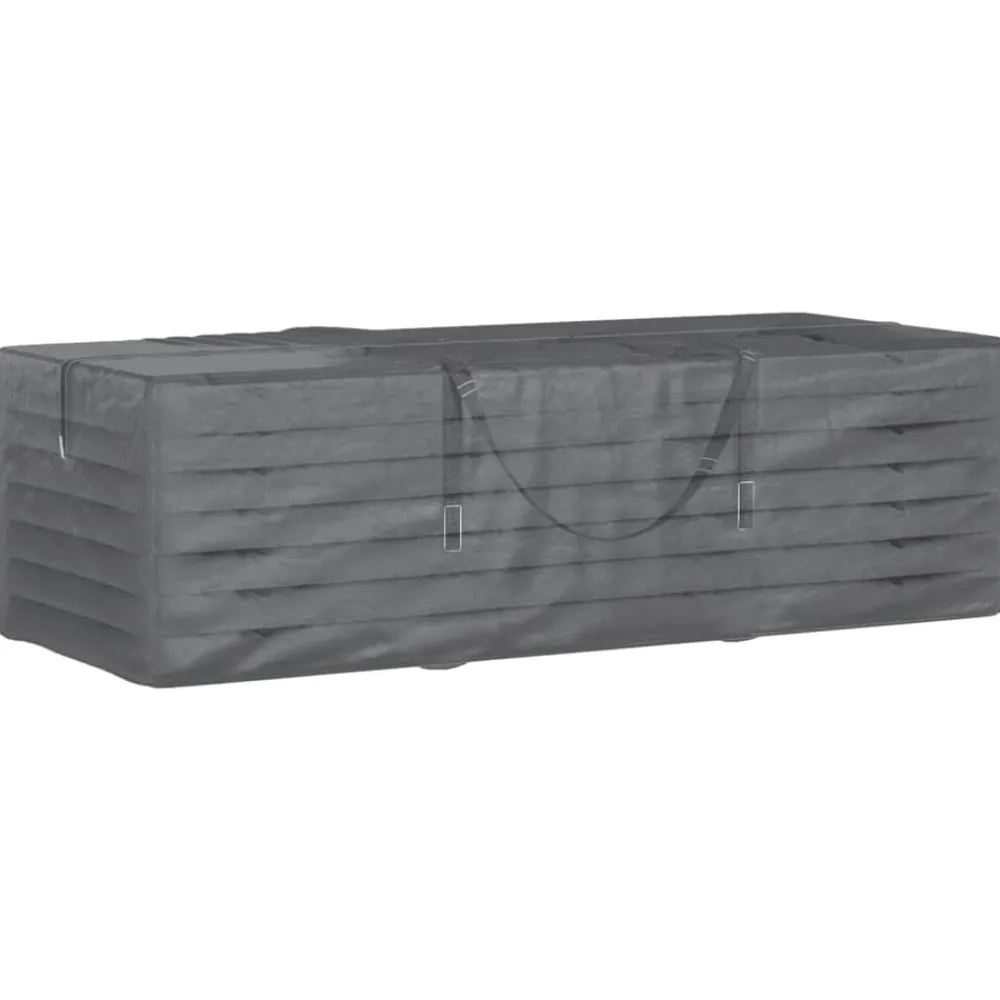 vidaXL Bolsa para cojines de jardín polietileno negro 135x40x55 cm Best