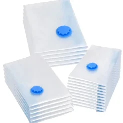 vidaXL Productos Del Hogar-Bolsas de almacenaje al vacío de ropa y viaje 3 tamaños 20 pzas