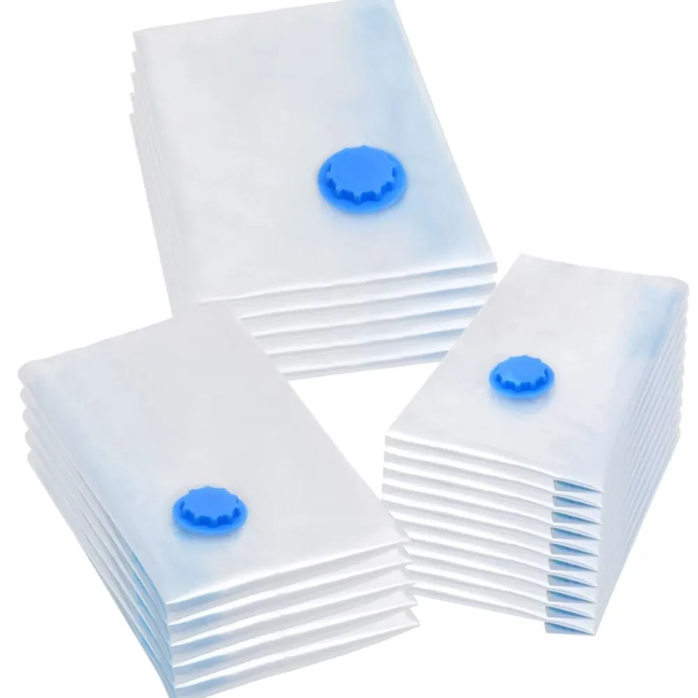 vidaXL Productos Del Hogar-Bolsas de almacenaje al vacío de ropa y viaje 3 tamaños 20 pzas