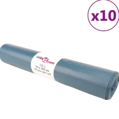 vidaXL Bolsas de basura azules 100 unidades 120 l