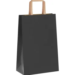 vidaXL Bolsas de papel con asas 250 uds negra 21x11x31 cm Negro Clearance