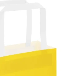 vidaXL Arte Y Ocio-Bolsas de papel con asas 50 uds amarillas 18x8x22 cm