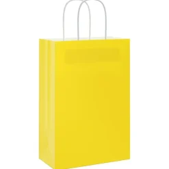 vidaXL Bolsas de papel con asas 50 uds amarillas 21x11x31 cm Amarillo Outlet