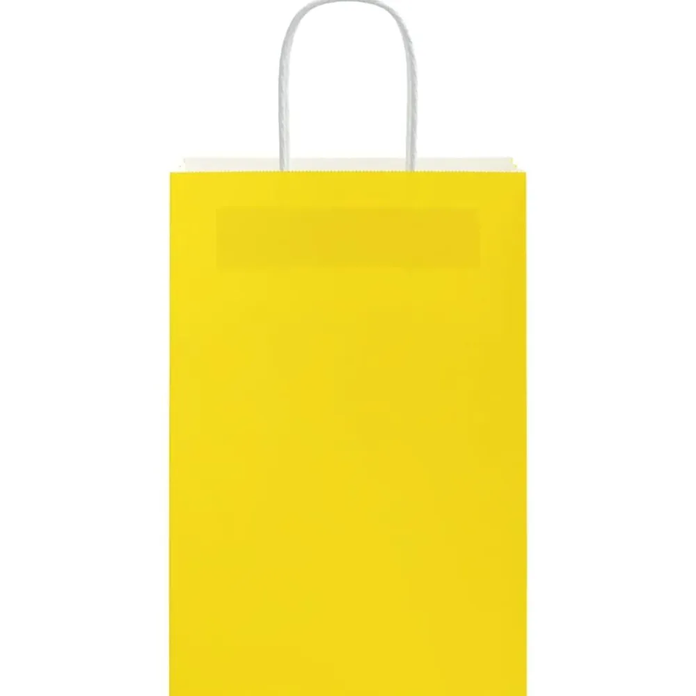 vidaXL Bolsas de papel con asas 50 uds amarillas 21x11x31 cm Amarillo Outlet