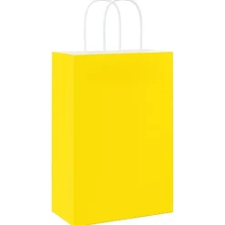 vidaXL Bolsas de papel con asas 50 uds amarillas 21x11x31 cm Amarillo Outlet