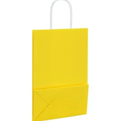 vidaXL Bolsas de papel con asas 50 uds amarillas 21x11x31 cm Amarillo Outlet