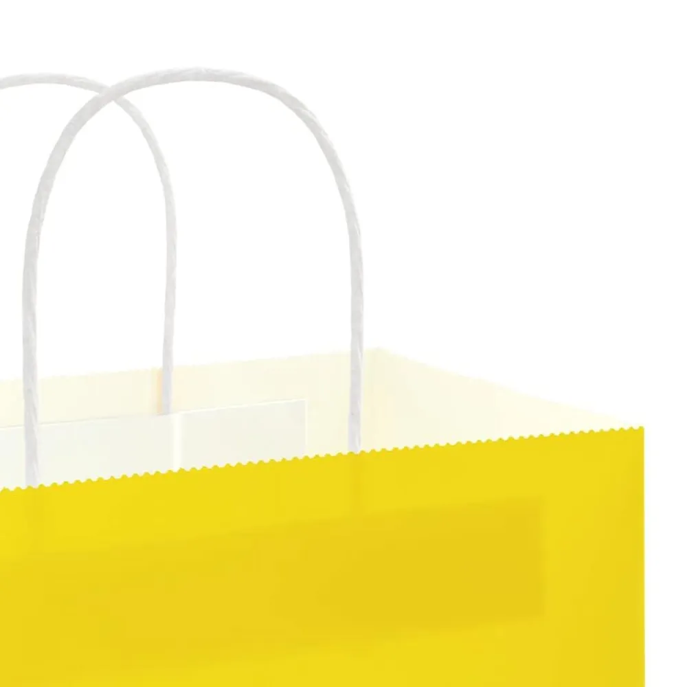 vidaXL Bolsas de papel con asas 50 uds amarillas 21x11x31 cm Amarillo Outlet