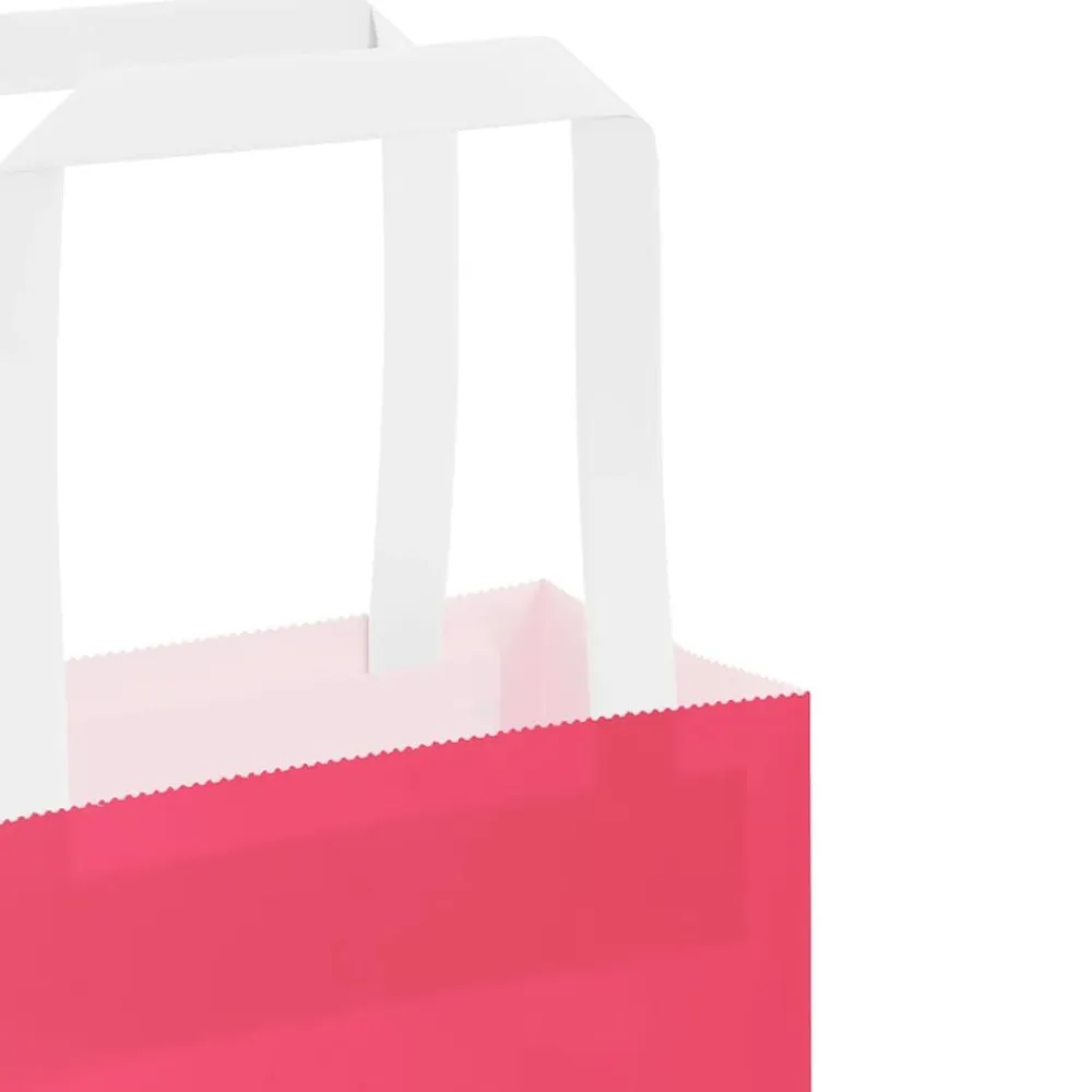 vidaXL Arte Y Ocio-Bolsas de papel con asas 50 uds 18x8x22 cm