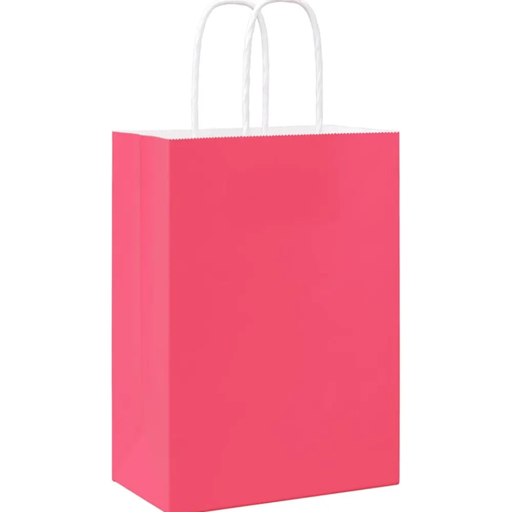 vidaXL Arte Y Ocio-Bolsas de papel con asas 50 uds 15x8x21 cm