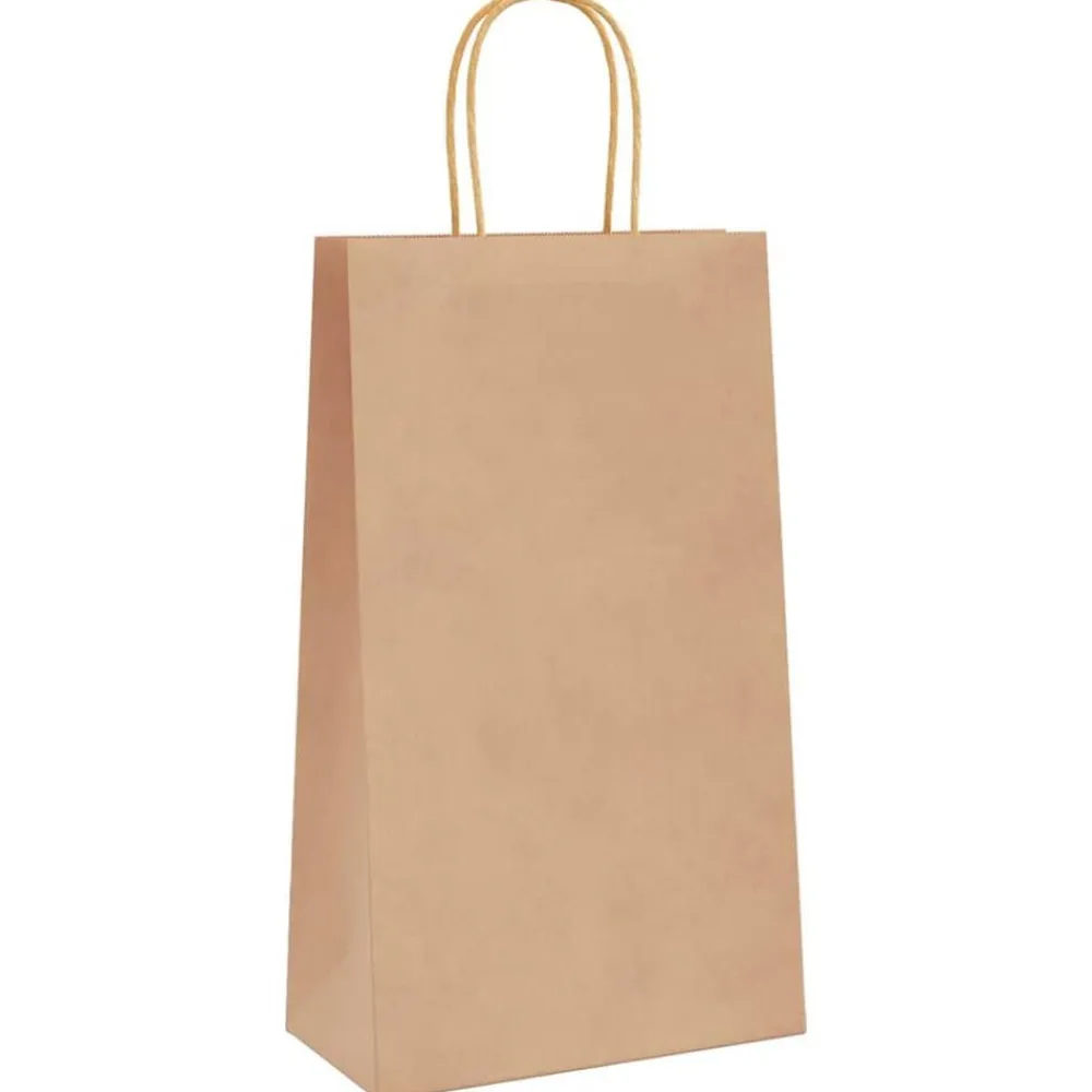 vidaXL Bolsas de papel con asas 50 uds marrón 21x11x36 cm Marrón New
