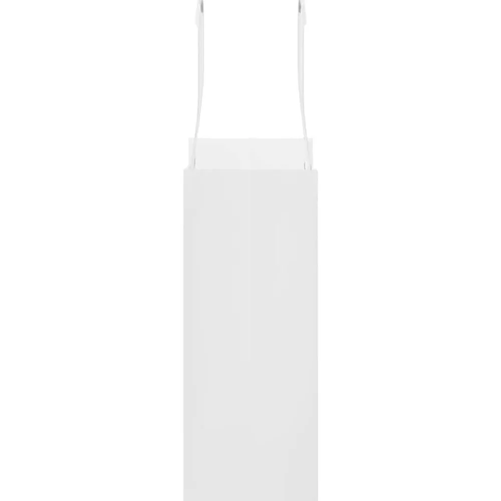 vidaXL Arte Y Ocio-Bolsas de papel con asas 50 uds blanca 15x8x21 cm