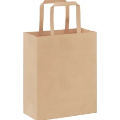vidaXL Arte Y Ocio-Bolsas de papel con asas 50 uds marrón 18x8x22 cm
