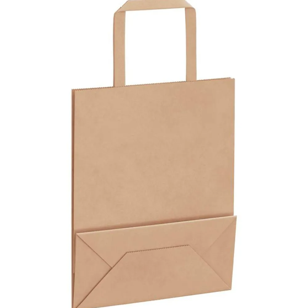 vidaXL Arte Y Ocio-Bolsas de papel con asas 50 uds marrón 18x8x22 cm