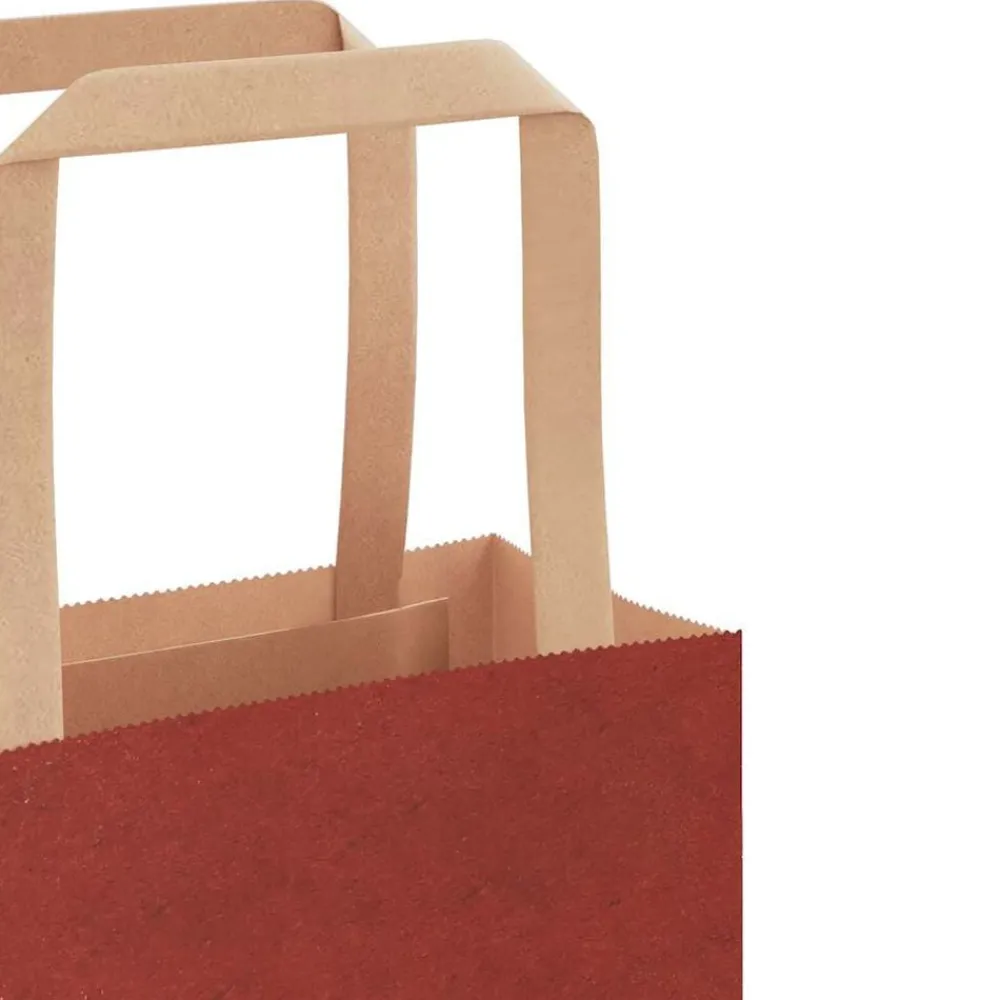 vidaXL Arte Y Ocio-Bolsas de papel con asas 250 uds 26x12x35 cm