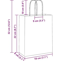 vidaXL Bolsas de papel con asas 250 uds negra 18x8x22 cm Negro Best