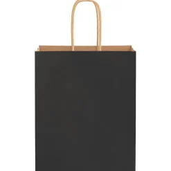 vidaXL Bolsas de papel con asas 250 uds negra 18x8x22 cm Negro Best