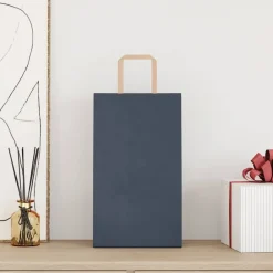 vidaXL Bolsas de papel con asas 50 uds 21x11x36 cm Azul Outlet