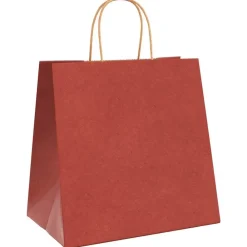 vidaXL Bolsas de papel con asas 250 uds 26x17x25 cm Rojo Sale
