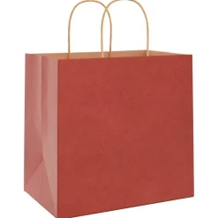 vidaXL Bolsas de papel con asas 250 uds 26x17x25 cm Rojo Sale