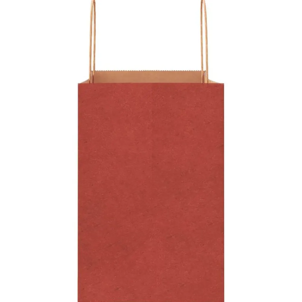 vidaXL Bolsas de papel con asas 250 uds 26x17x25 cm Rojo Sale