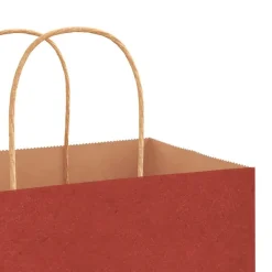 vidaXL Bolsas de papel con asas 250 uds 26x17x25 cm Rojo Sale
