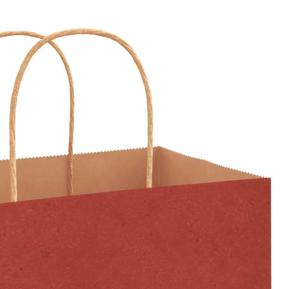 vidaXL Bolsas de papel con asas 250 uds 26x17x25 cm Rojo Sale