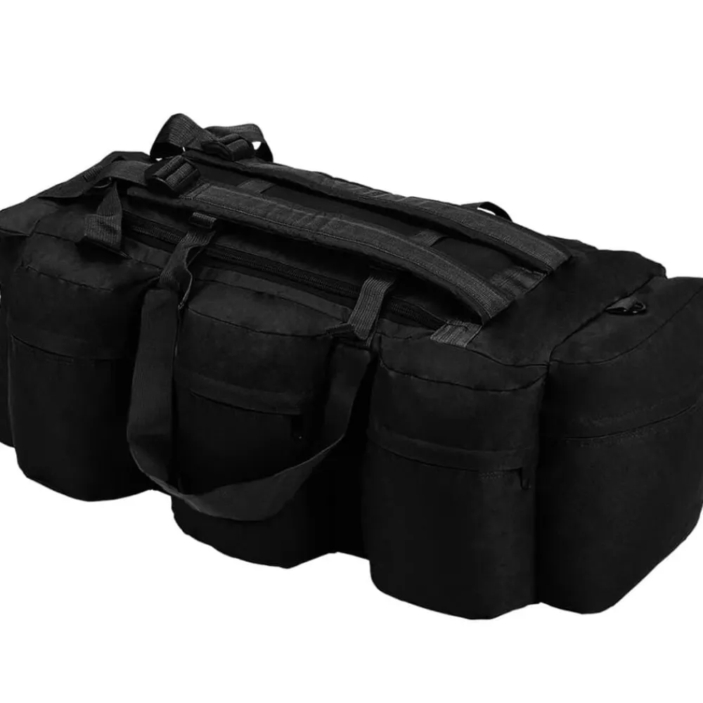 vidaXL Maletas Y Bolsos De Viaje-Bolso de lona estilo militar 3-en-1 45 L