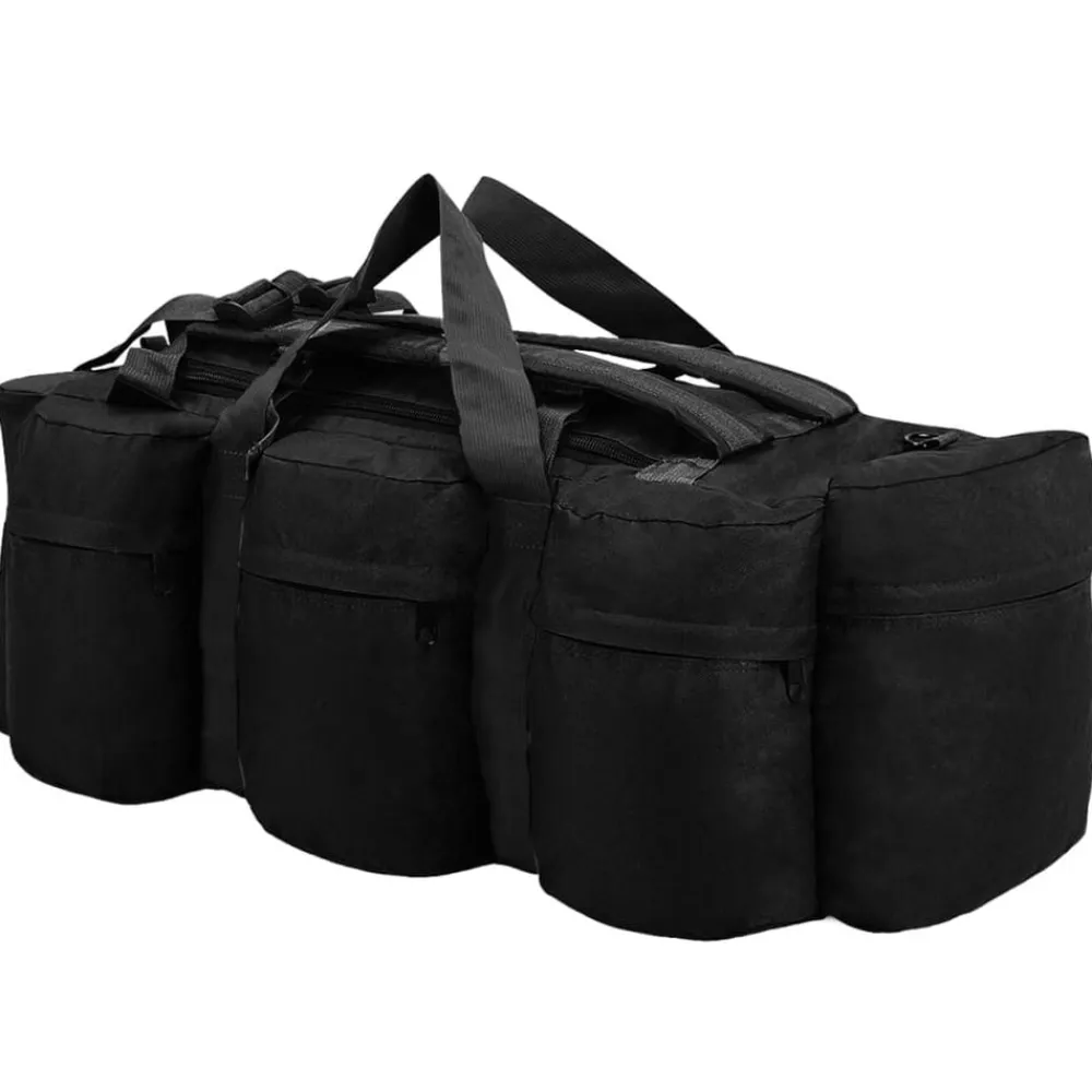 vidaXL Maletas Y Bolsos De Viaje-Bolso de lona estilo militar 3-en-1 45 L