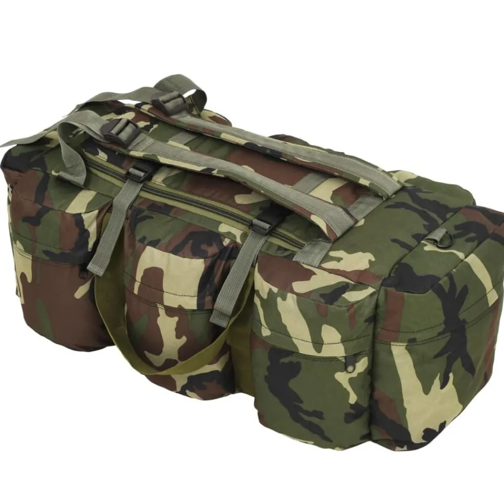 vidaXL Bolso de lona estilo militar 3-en-1 45 L Camuflaje Online